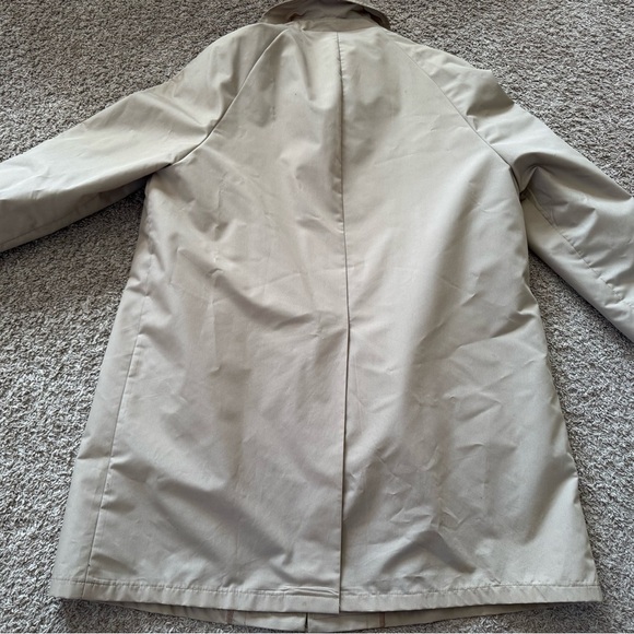 Vintage Sears The Mens Shop Beige Trench Coat Zip Out Liner Men Size 50 Regular - Picture 4 of 7